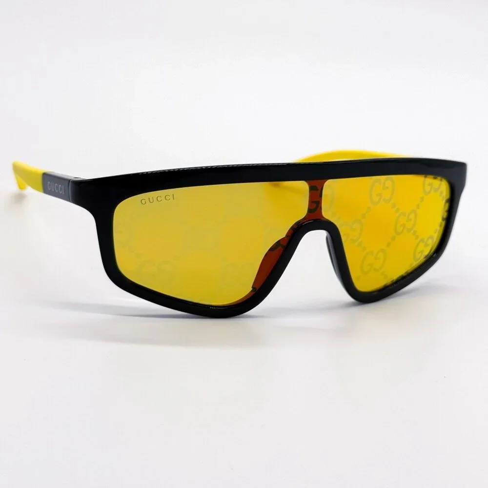NEW GUCCI GG1736S 004 SHIELD YELLOW UNISEX SUNGLASSES GUCCI